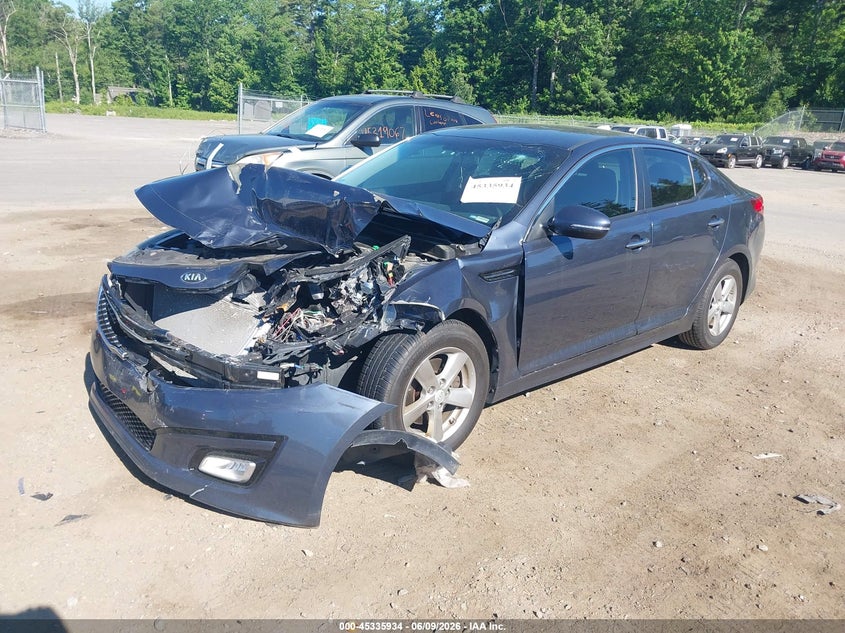 2015 Kia Optima VIN 5XXGM4A75FG470585 IAAI salvage auction — FRONT END, Salvage Title, sold $400 on 2026-07-10 (photo 2)