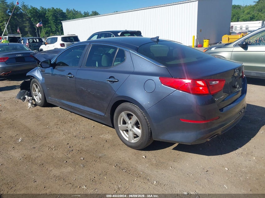 2015 Kia Optima VIN 5XXGM4A75FG470585 IAAI salvage auction — FRONT END, Salvage Title, sold $400 on 2026-07-10 (photo 3)