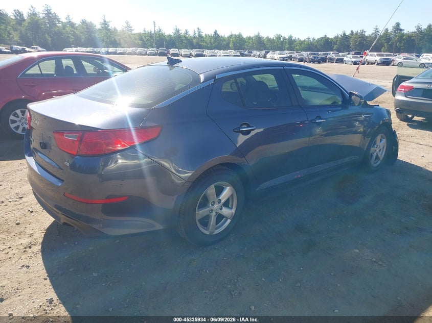 2015 Kia Optima VIN 5XXGM4A75FG470585 IAAI salvage auction — FRONT END, Salvage Title, sold $400 on 2026-07-10 (photo 4)
