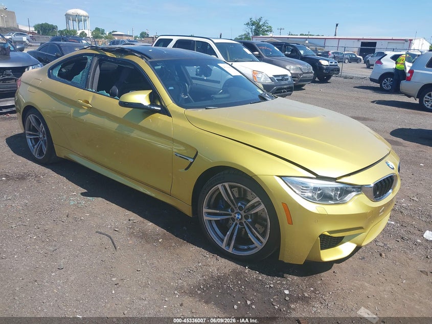 2015 BMW M4 VIN WBS3R9C57FK329444 IAAI salvage auction — FRONT END, Salvage Title, sold $20,950 on 2026-08-03 (photo 1)