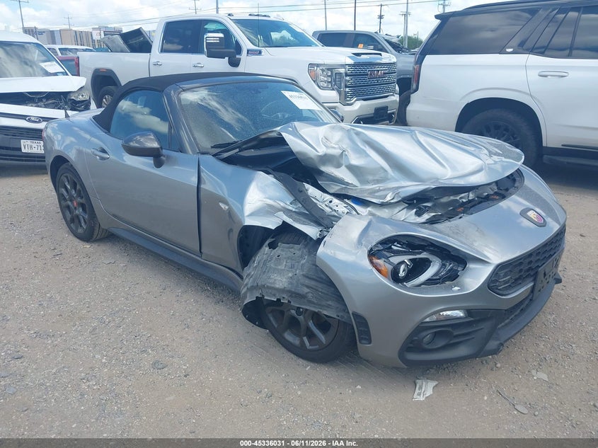 2017 Fiat 124 spider VIN JC1NFAEK2H0119486 IAAI salvage auction — RIGHT FRONT, Original (Texas), sold $2,350 on 2026-08-09 (photo 1)