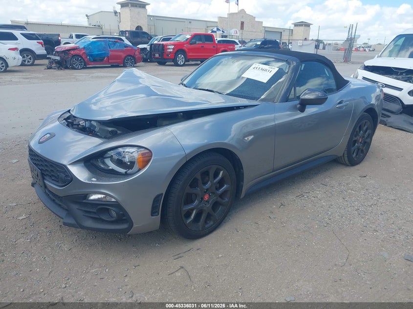 2017 Fiat 124 spider VIN JC1NFAEK2H0119486 IAAI salvage auction — RIGHT FRONT, Original (Texas), sold $2,350 on 2026-08-09 (photo 2)