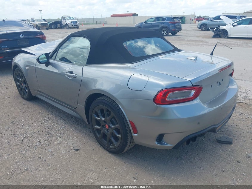 2017 Fiat 124 spider VIN JC1NFAEK2H0119486 IAAI salvage auction — RIGHT FRONT, Original (Texas), sold $2,350 on 2026-08-09 (photo 3)