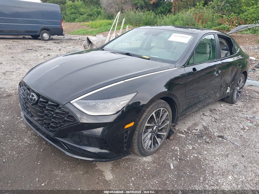 2022 Hyundai Sonata VIN KMHL34J21NA204377 IAAI salvage auction — LEFT SIDE, Salvage Title, sold $9,100 on 2026-07-08 (photo 2)
