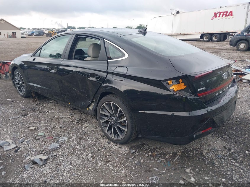 2022 Hyundai Sonata VIN KMHL34J21NA204377 IAAI salvage auction — LEFT SIDE, Salvage Title, sold $9,100 on 2026-07-08 (photo 3)