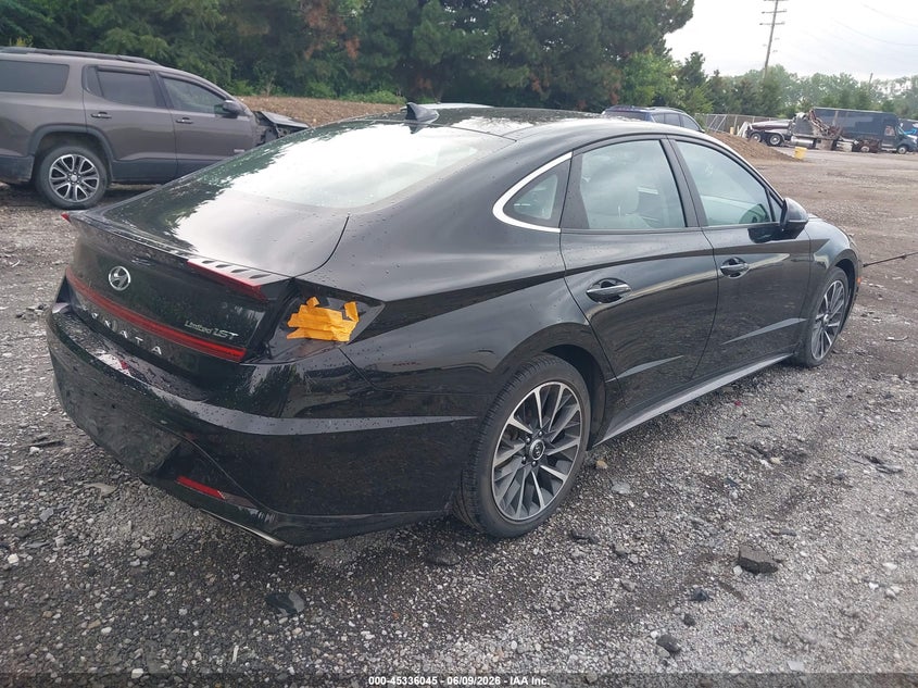 2022 Hyundai Sonata VIN KMHL34J21NA204377 IAAI salvage auction — LEFT SIDE, Salvage Title, sold $9,100 on 2026-07-08 (photo 4)