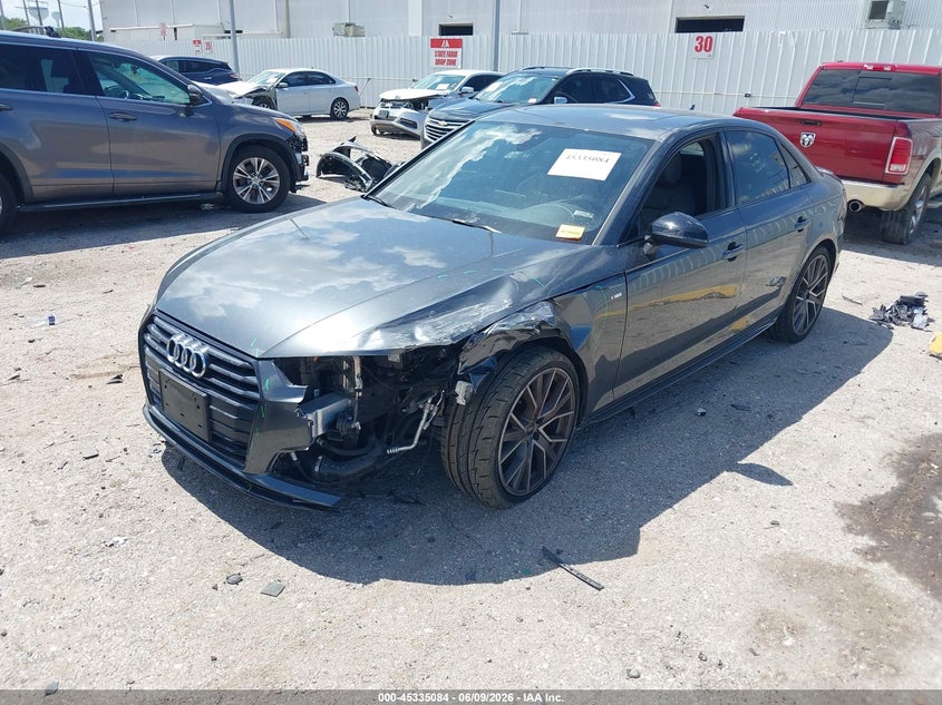 2019 Audi A4 VIN WAUENAF48KA021017 IAAI salvage auction — LEFT FRONT, Original (Texas), sold $7,800 on 2026-07-23 (photo 2)