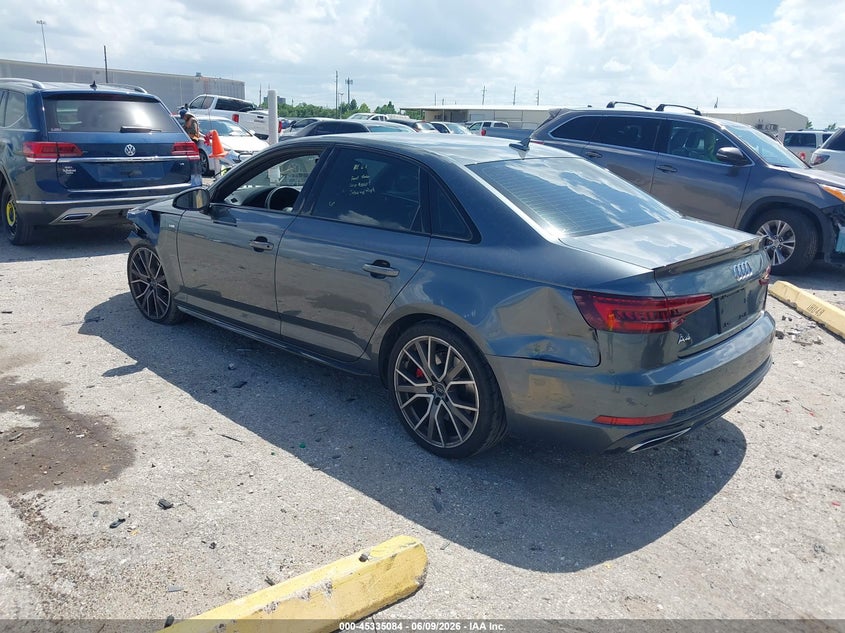 2019 Audi A4 VIN WAUENAF48KA021017 IAAI salvage auction — LEFT FRONT, Original (Texas), sold $7,800 on 2026-07-23 (photo 3)