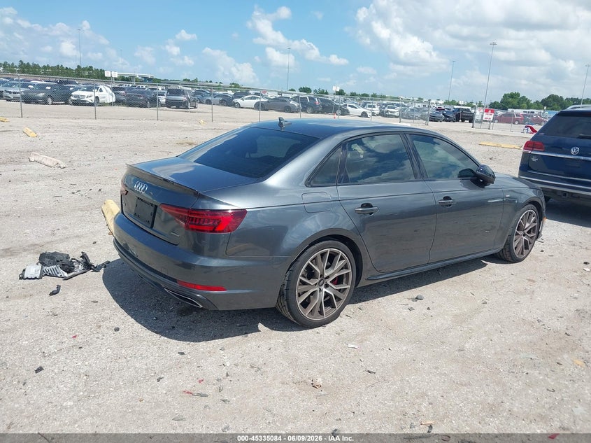 2019 Audi A4 VIN WAUENAF48KA021017 IAAI salvage auction — LEFT FRONT, Original (Texas), sold $7,800 on 2026-07-23 (photo 4)