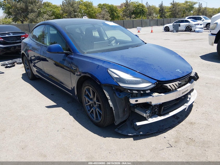 2022 Tesla Model 3 VIN 5YJ3E1EA3NF120759 IAAI salvage auction — LEFT FRONT, Salvage Title, sold $5,000 on 2026-07-28 (photo 1)