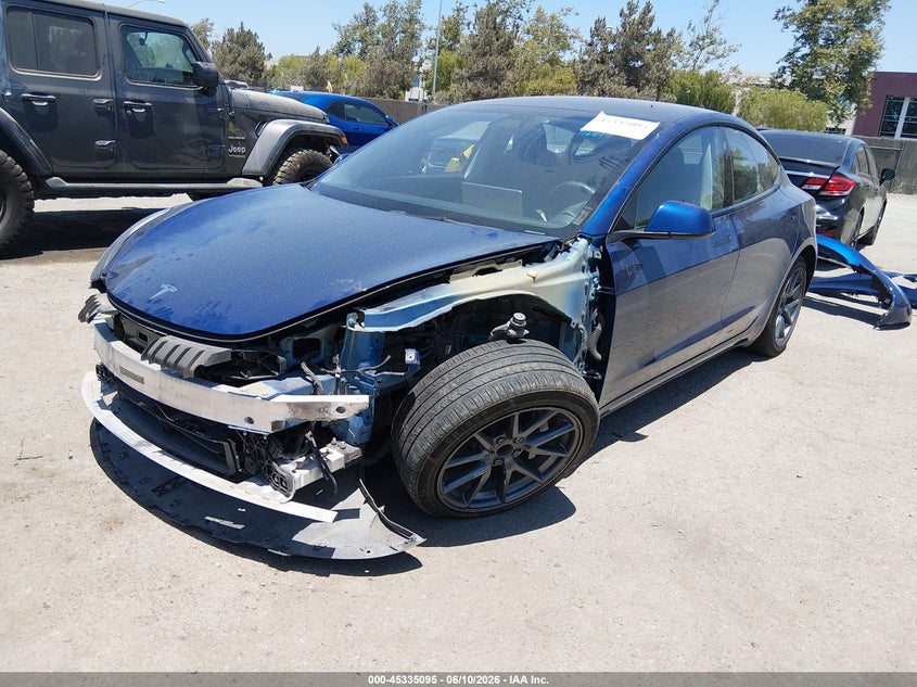 2022 Tesla Model 3 VIN 5YJ3E1EA3NF120759 IAAI salvage auction — LEFT FRONT, Salvage Title, sold $5,000 on 2026-07-28 (photo 2)
