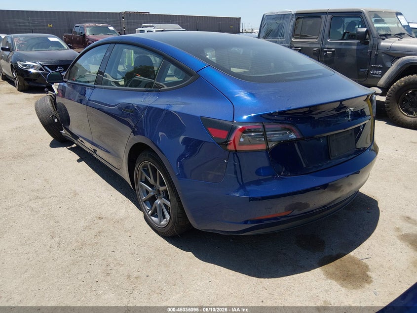 2022 Tesla Model 3 VIN 5YJ3E1EA3NF120759 IAAI salvage auction — LEFT FRONT, Salvage Title, sold $5,000 on 2026-07-28 (photo 3)