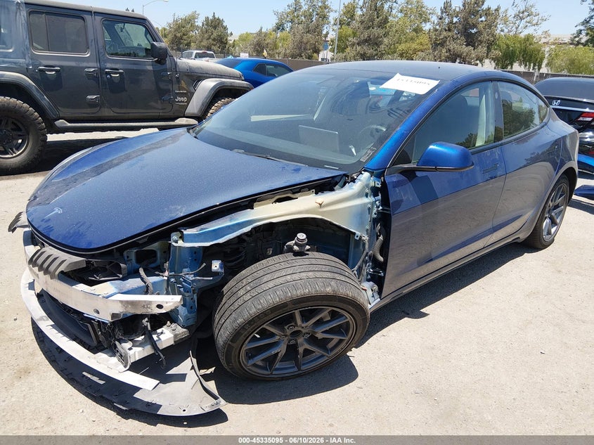 2022 Tesla Model 3 VIN 5YJ3E1EA3NF120759 IAAI salvage auction — LEFT FRONT, Salvage Title, sold $4,450 on 2026-07-27 (photo 6)