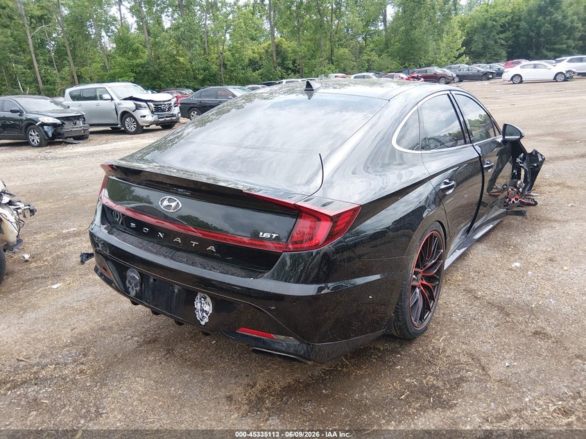 2021 Hyundai Sonata VIN 5NPEJ4J22MH117467 IAAI salvage auction — RIGHT FRONT, Salvage Title, sold $4,250 on 2026-07-31 (photo 4)