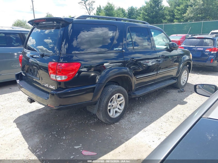 2005 Toyota Sequoia VIN 5TDBT48A75S241854 IAAI salvage auction — NORMAL WEAR, Original (Kentucky), sold $925 on 2026-07-13 (photo 4)