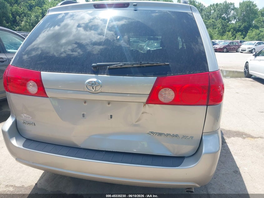 2010 Toyota Sienna VIN 5TDYK4CC6AS340908 IAAI salvage auction — REAR END, Salvage (Kansas), sold $400 on 2026-07-08 (photo 6)