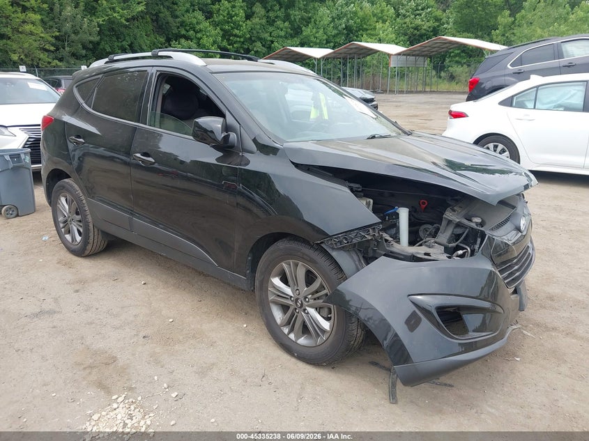 2015 Hyundai Tucson VIN KM8JU3AG8FU988048 IAAI salvage auction — LEFT FRONT, Salvage Title, sold $1,400 on 2026-07-28 (photo 1)