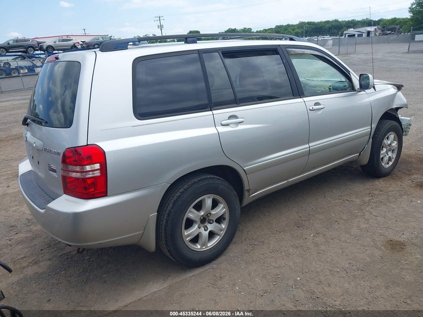 2001 Toyota Highlander VIN JTEGF21AX10016672 IAAI salvage auction — NORMAL WEAR, Clear (Virginia), sold $325 on 2026-07-21 (photo 4)