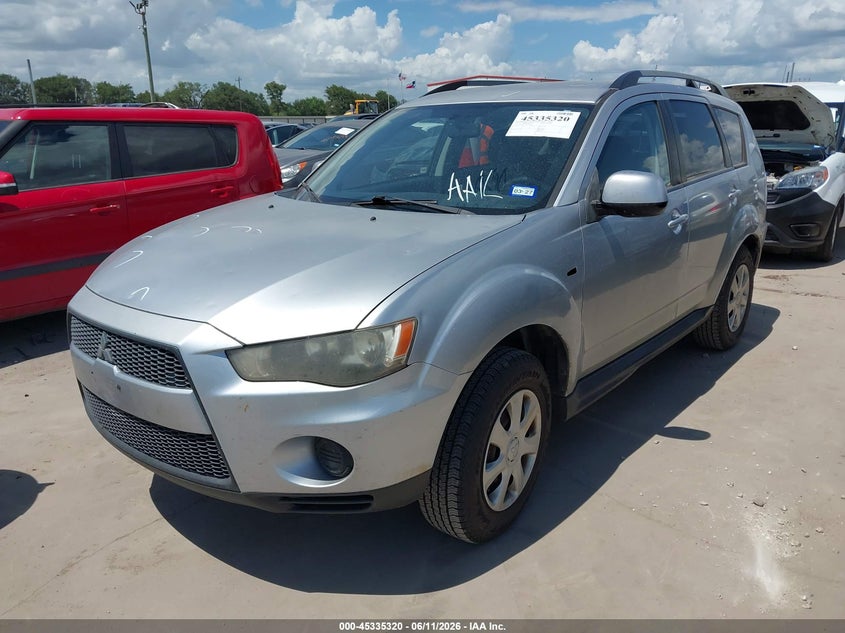 2012 Mitsubishi Outlander VIN JA4AS2AW5CU004713 IAAI salvage auction — HAIL, Original (Texas), sold $300 on 2026-07-28 (photo 2)