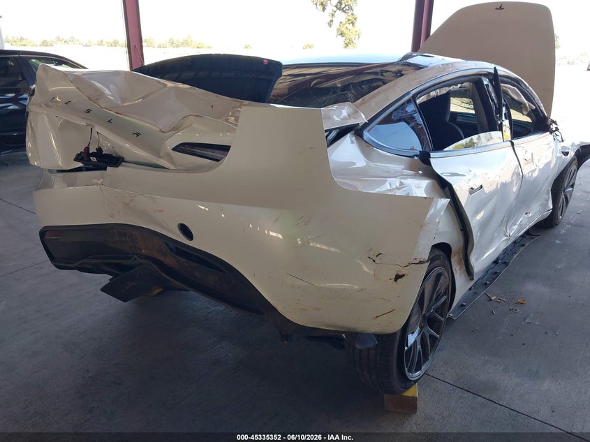 2026 Tesla Model 3 VIN 5YJ3E1EA1TF158035 IAAI salvage auction — FRONT & REAR, Salvage Title, sold $25 on 2026-07-28 (photo 6)