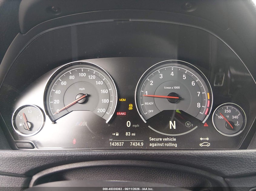 2016 BMW M4 VIN WBS3R9C53GK708586 IAAI salvage auction — LEFT FRONT, Salvage Title, sold $9,450 on 2026-09-01 (photo 7)