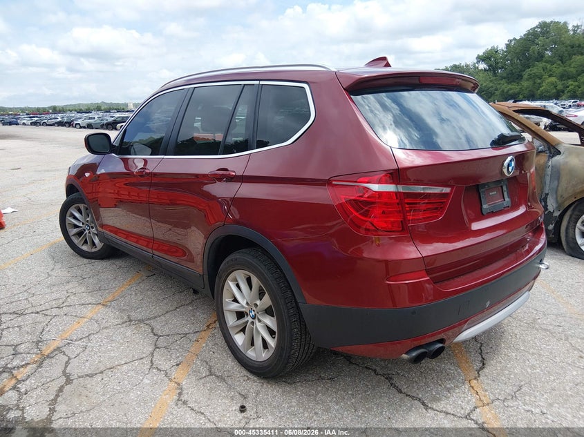 2013 BMW X3 VIN 5UXWX9C50D0A26915 IAAI salvage auction — NORMAL WEAR, Clear (Kansas), sold $1,850 on 2026-07-15 (photo 3)