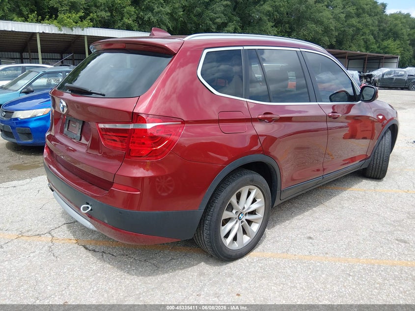 2013 BMW X3 VIN 5UXWX9C50D0A26915 IAAI salvage auction — NORMAL WEAR, Clear (Kansas), sold $1,850 on 2026-07-15 (photo 4)