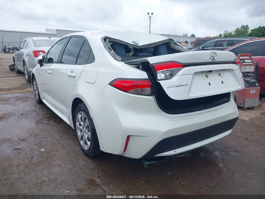 2020 Toyota Corolla VIN JTDEPRAEXLJ012834 IAAI salvage auction — REAR END, Salvage (California), sold $2,150 on 2026-07-22 (photo 3)