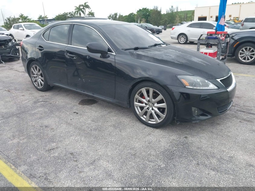 2007 Lexus Is 250 VIN JTHBK262475039919 IAAI salvage auction — LEFT & RIGHT, Rebuildable (Florida), sold $400 on 2026-07-09 (photo 1)