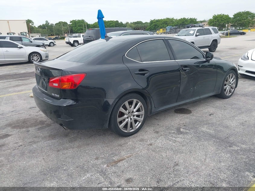 2007 Lexus Is 250 VIN JTHBK262475039919 IAAI salvage auction — LEFT & RIGHT, Rebuildable (Florida), sold $400 on 2026-07-09 (photo 4)