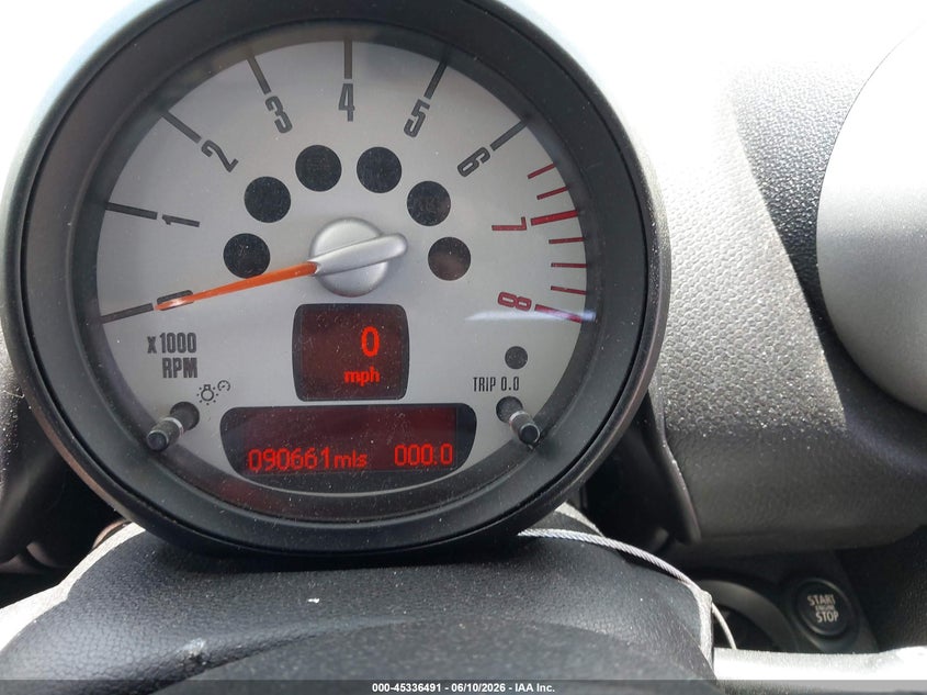 2012 Mini VIN WMWZC3C57CWL84140 IAAI salvage auction — FRONT END, Salvage Title, sold $25 on 2026-07-23 (photo 7)
