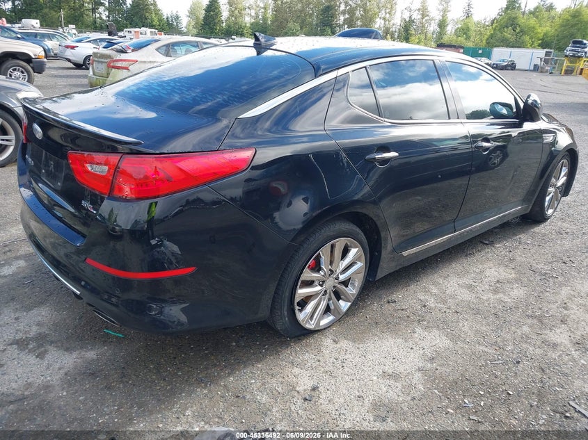 2014 Kia Optima VIN 5XXGR4A64EG342443 IAAI salvage auction — NORMAL WEAR, Salvage Title, sold $700 on 2026-07-15 (photo 4)