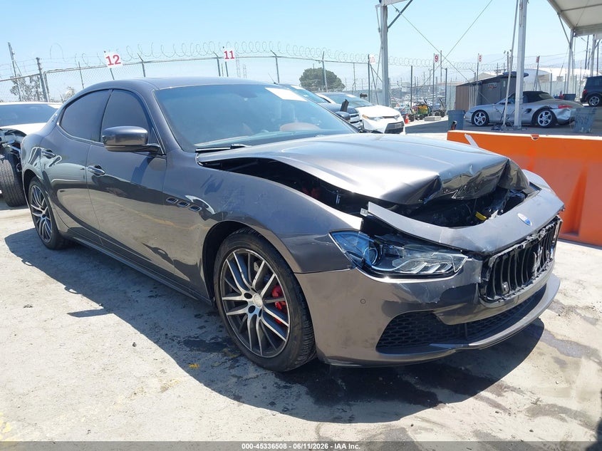 2016 Maserati Ghibli VIN ZAM57RSA0G1189146 IAAI salvage auction — FRONT END, Salvage (California), sold $3,800 on 2026-07-24 (photo 1)