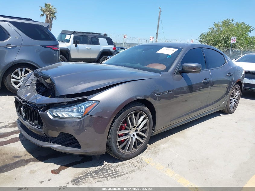 2016 Maserati Ghibli VIN ZAM57RSA0G1189146 IAAI salvage auction — FRONT END, Salvage (California), sold $3,800 on 2026-07-24 (photo 2)