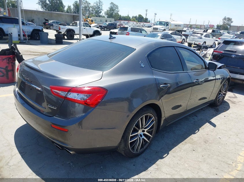 2016 Maserati Ghibli VIN ZAM57RSA0G1189146 IAAI salvage auction — FRONT END, Salvage (California), sold $3,800 on 2026-07-24 (photo 4)