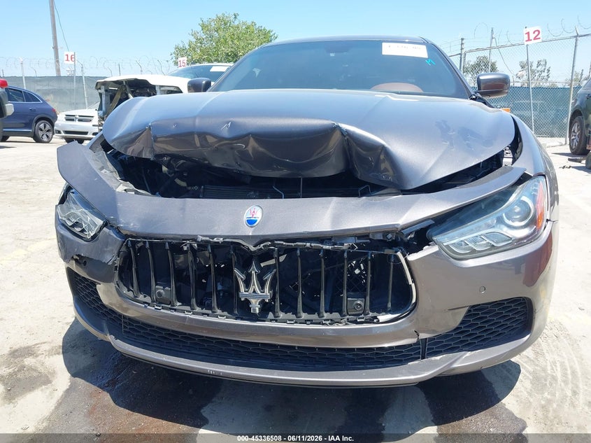 2016 Maserati Ghibli VIN ZAM57RSA0G1189146 IAAI salvage auction — FRONT END, Salvage (California), sold $3,800 on 2026-07-24 (photo 6)
