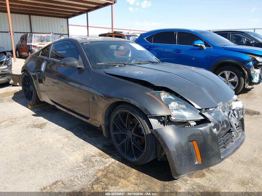 2004 Nissan 350z VIN JN1AZ34D84M103127 IAAI salvage auction — FRONT & REAR, Salvage (Texas), sold $675 on 2026-07-29 (photo 1)