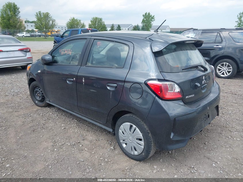2024 Mitsubishi Mirage VIN ML32AUHJ7RH026770 IAAI salvage auction — FRONT END, Clear (Colorado), sold $5,550 on 2026-07-09 (photo 3)