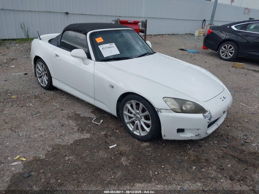 2000 Honda S2000 VIN JHMAP114XYT003049 IAAI salvage auction — FRONT END, Original (Texas), sold $5,000 on 2026-07-23 (photo 1)