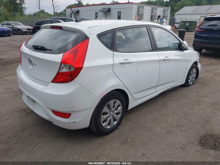 2016 Hyundai Accent VIN KMHCT5AE0GU246959 IAAI salvage auction — LEFT & RIGHT, Salvage - Greater Than 75% (Maryland), sold $800 on 2026-07-14 (photo 4)