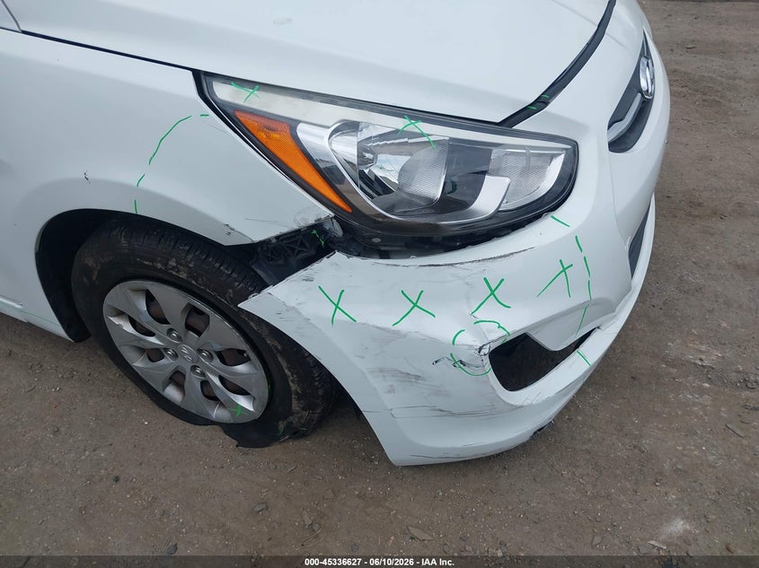 2016 Hyundai Accent VIN KMHCT5AE0GU246959 IAAI salvage auction — LEFT & RIGHT, Salvage - Greater Than 75% (Maryland), sold $800 on 2026-07-14 (photo 6)