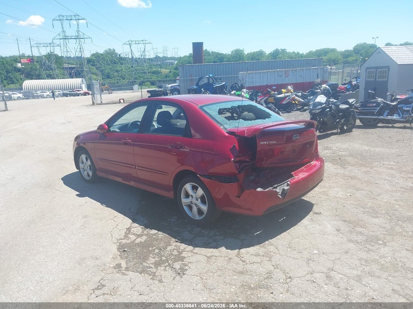 2009 Kia Spectra VIN KNAFE222995027314 IAAI salvage auction — REAR END, Salvage (Pennsylvania), sold $425 on 2026-07-11 (photo 3)