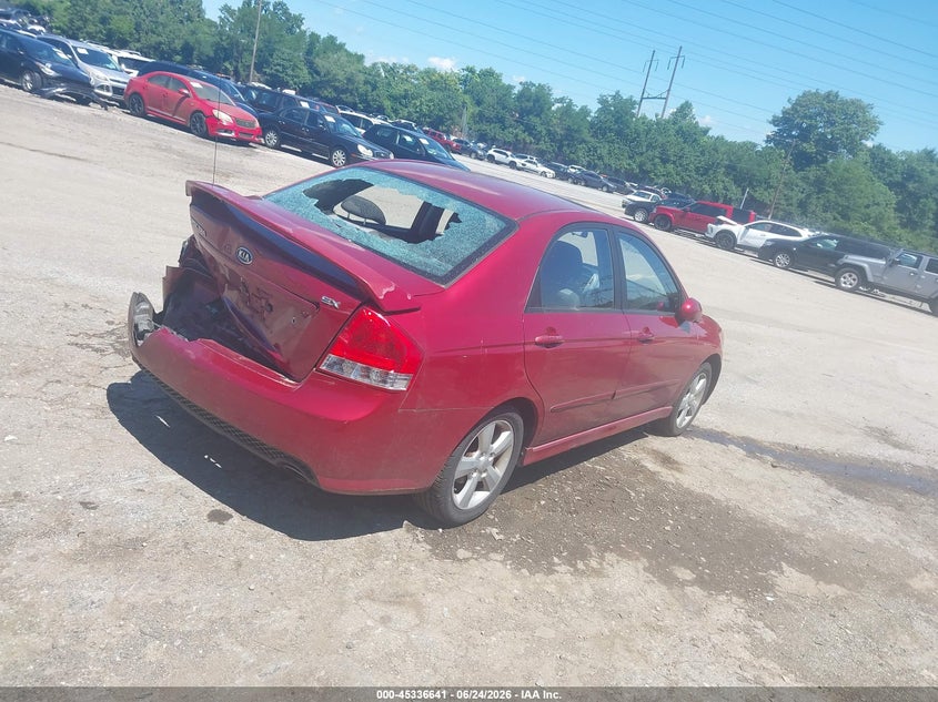 2009 Kia Spectra VIN KNAFE222995027314 IAAI salvage auction — REAR END, Salvage (Pennsylvania), sold $425 on 2026-07-11 (photo 4)
