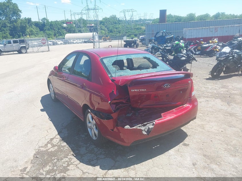 2009 Kia Spectra VIN KNAFE222995027314 IAAI salvage auction — REAR END, Salvage (Pennsylvania), sold $425 on 2026-07-11 (photo 6)