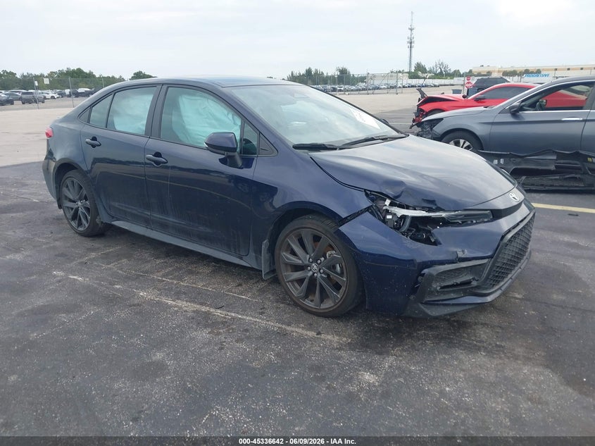 2025 Toyota Corolla VIN 5YFS4MCE1SP233437 IAAI salvage auction — RIGHT FRONT, Rebuildable (Florida), sold $7,775 on 2026-07-24 (photo 1)