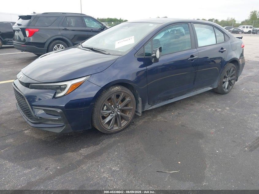2025 Toyota Corolla VIN 5YFS4MCE1SP233437 IAAI salvage auction — RIGHT FRONT, Rebuildable (Florida), sold $7,775 on 2026-07-24 (photo 2)