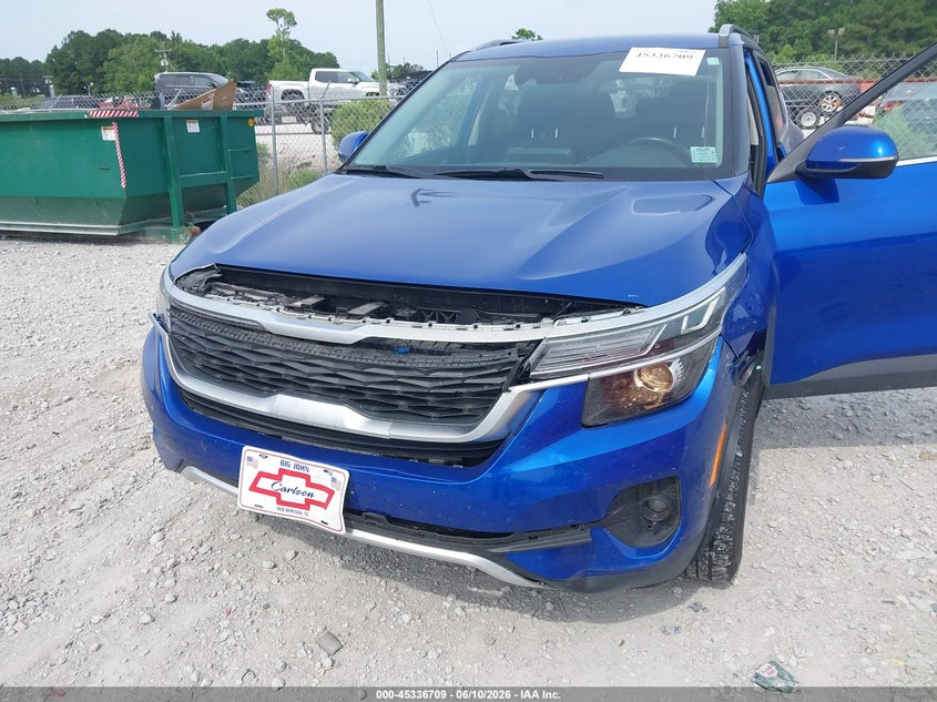 2021 Kia Seltos VIN KNDEU2AA7M7206362 IAAI salvage auction — FRONT END, Salvage Title, sold $2,400 on 2026-07-21 (photo 6)