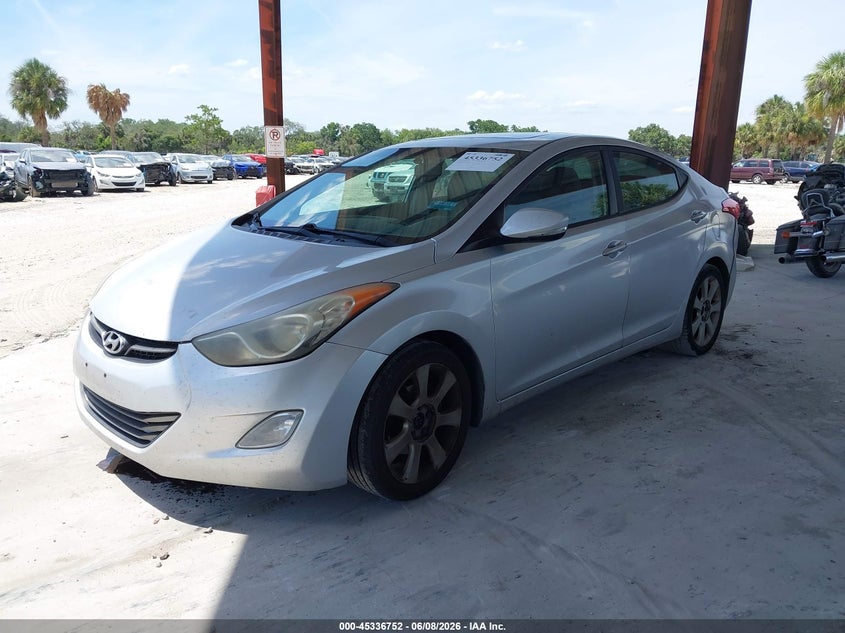 2012 Hyundai Elantra VIN KMHDH4AE4CU313931 IAAI salvage auction — NORMAL WEAR, Clear (Florida), sold $450 on 2026-07-21 (photo 2)