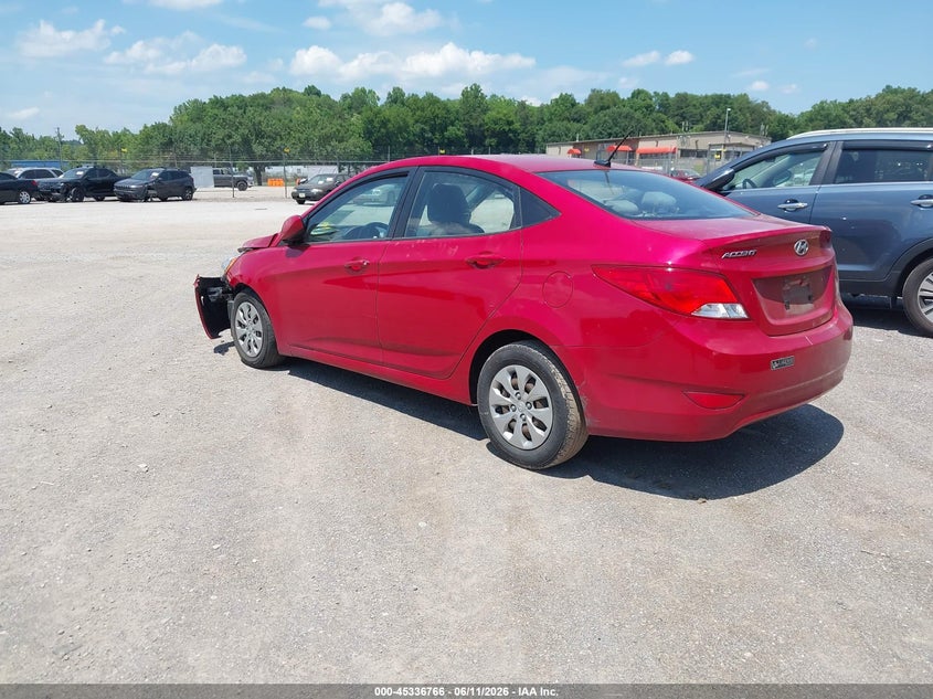 2017 Hyundai Accent VIN KMHCT4AE3HU337218 IAAI salvage auction — FRONT END, Salvage (Tennessee), sold $875 on 2026-07-15 (photo 3)