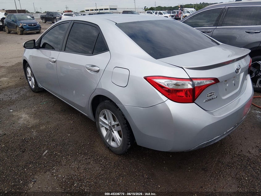 2015 Toyota Corolla VIN 5YFBURHE5FP225563 IAAI salvage auction — HAIL, Clear (Oklahoma), sold $675 on 2026-07-21 (photo 3)